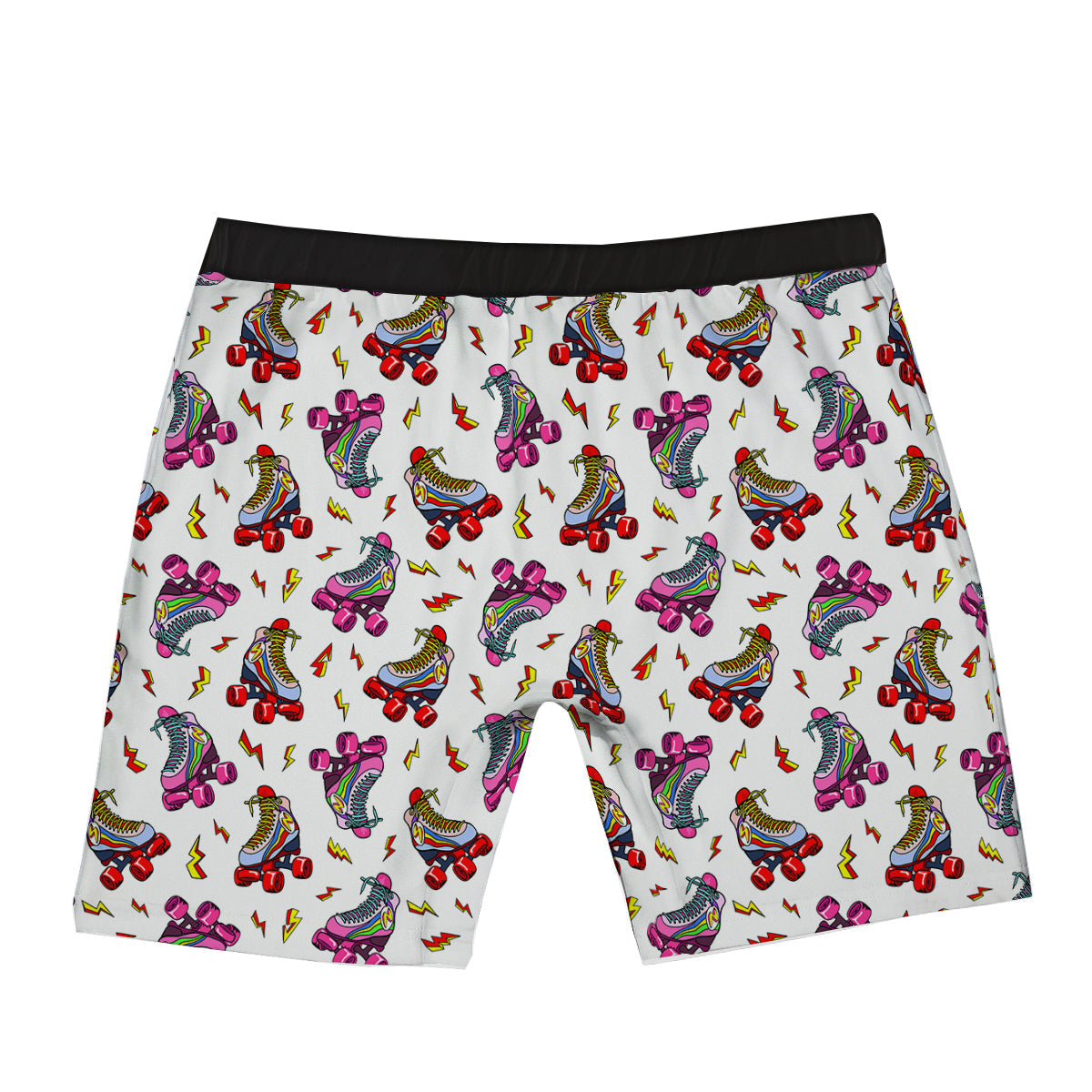 Roller Skates Lightning Print Pattern Boxer Briefs-grizzshop