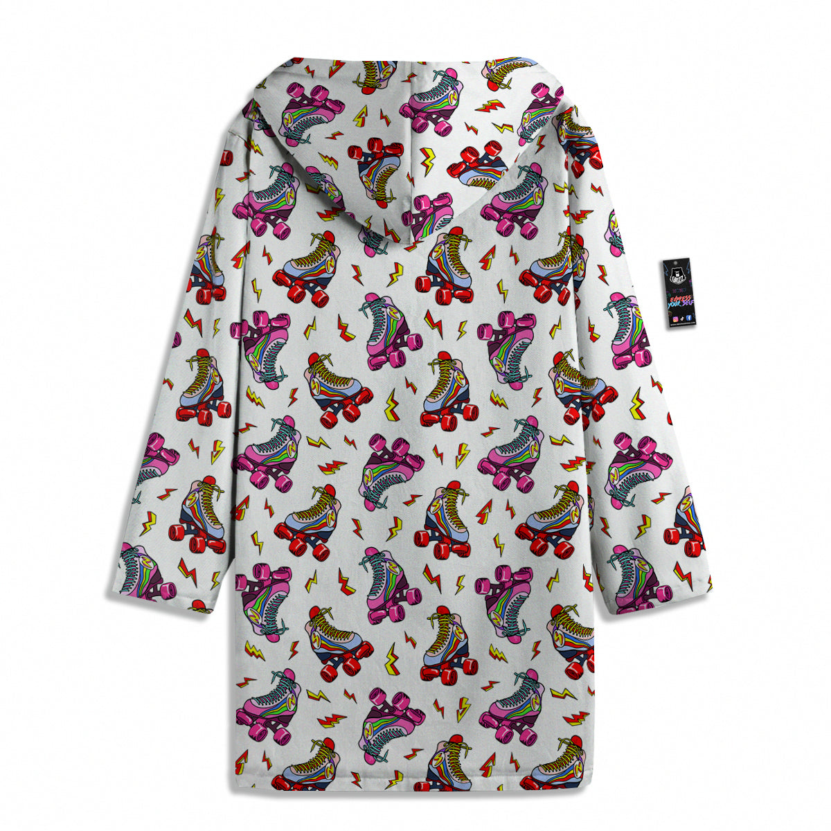 Roller Skates Lightning Print Pattern Men's Windbreaker Jacket-grizzshop