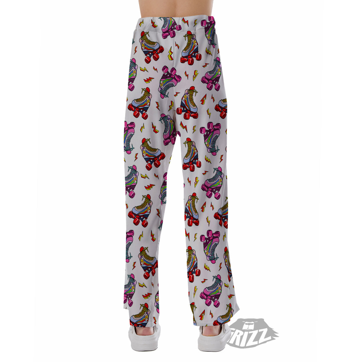 Roller Skates Lightning Print Pattern Pajama Pants-grizzshop