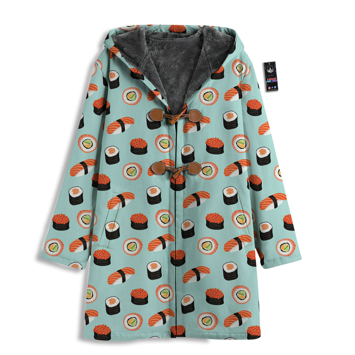 Rolls And Japanese Sushi Print Pattern Men's Windbreaker Jacket-grizzshop