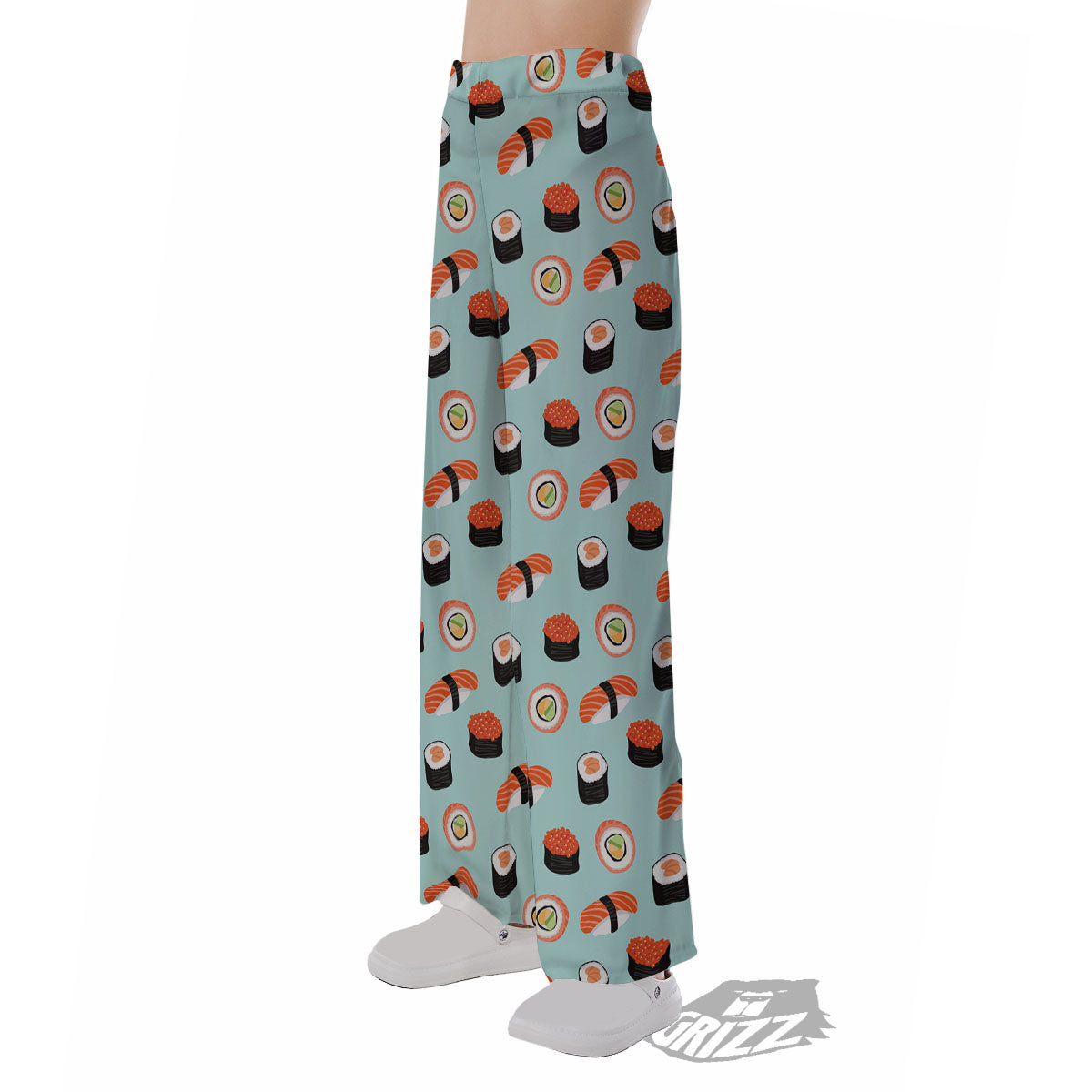 Rolls And Japanese Sushi Print Pattern Pajama Pants-grizzshop