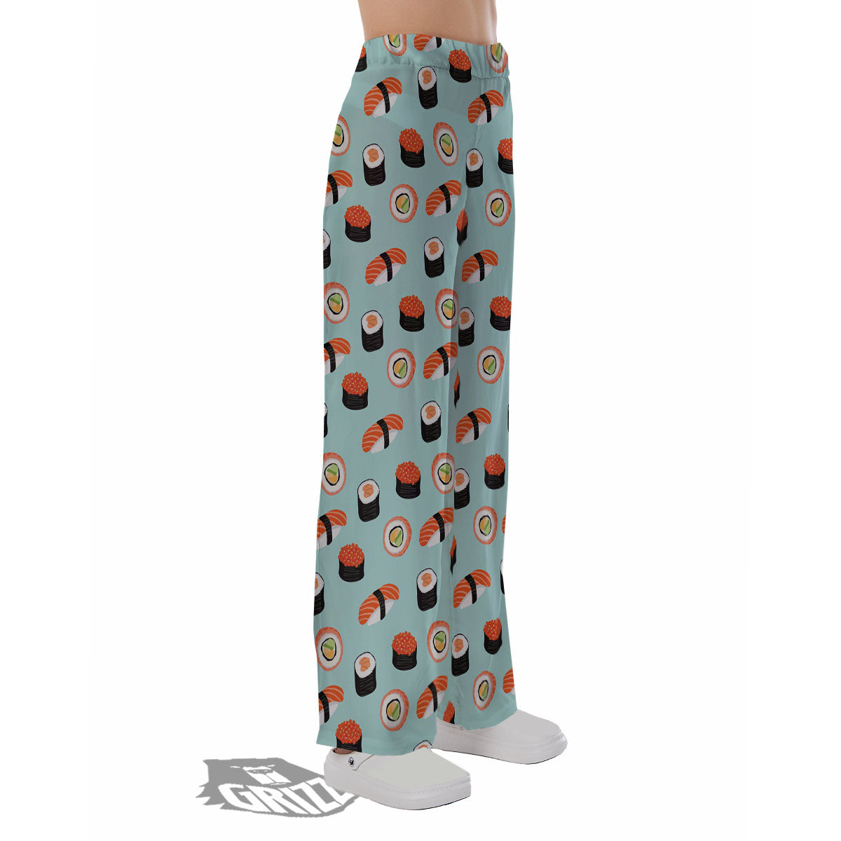 Rolls And Japanese Sushi Print Pattern Pajama Pants-grizzshop