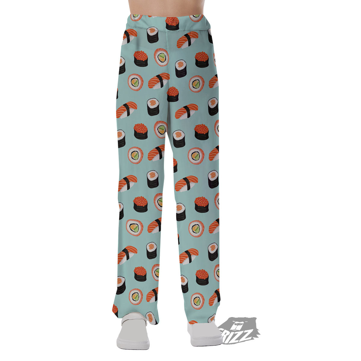 Rolls And Japanese Sushi Print Pattern Pajama Pants-grizzshop
