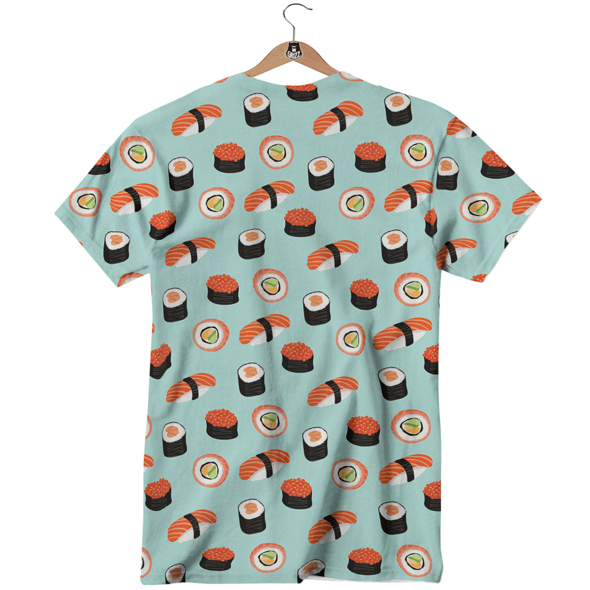 Rolls And Japanese Sushi Print Pattern T-Shirt-grizzshop