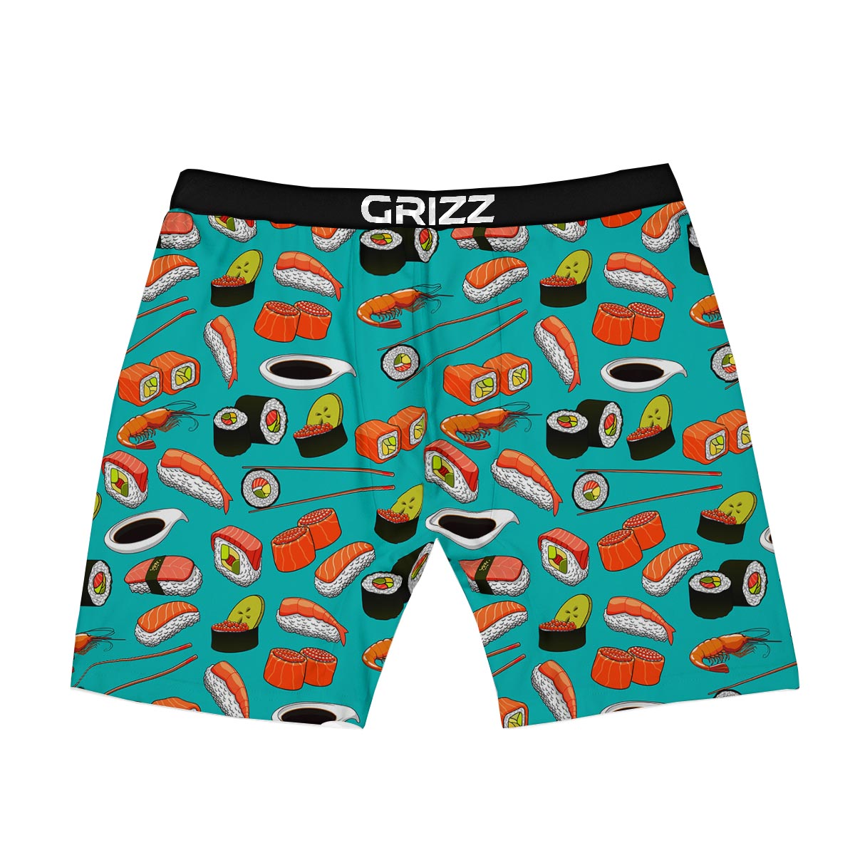Rolls And Salmon Sushi Print Pattern Boxer Briefs-grizzshop