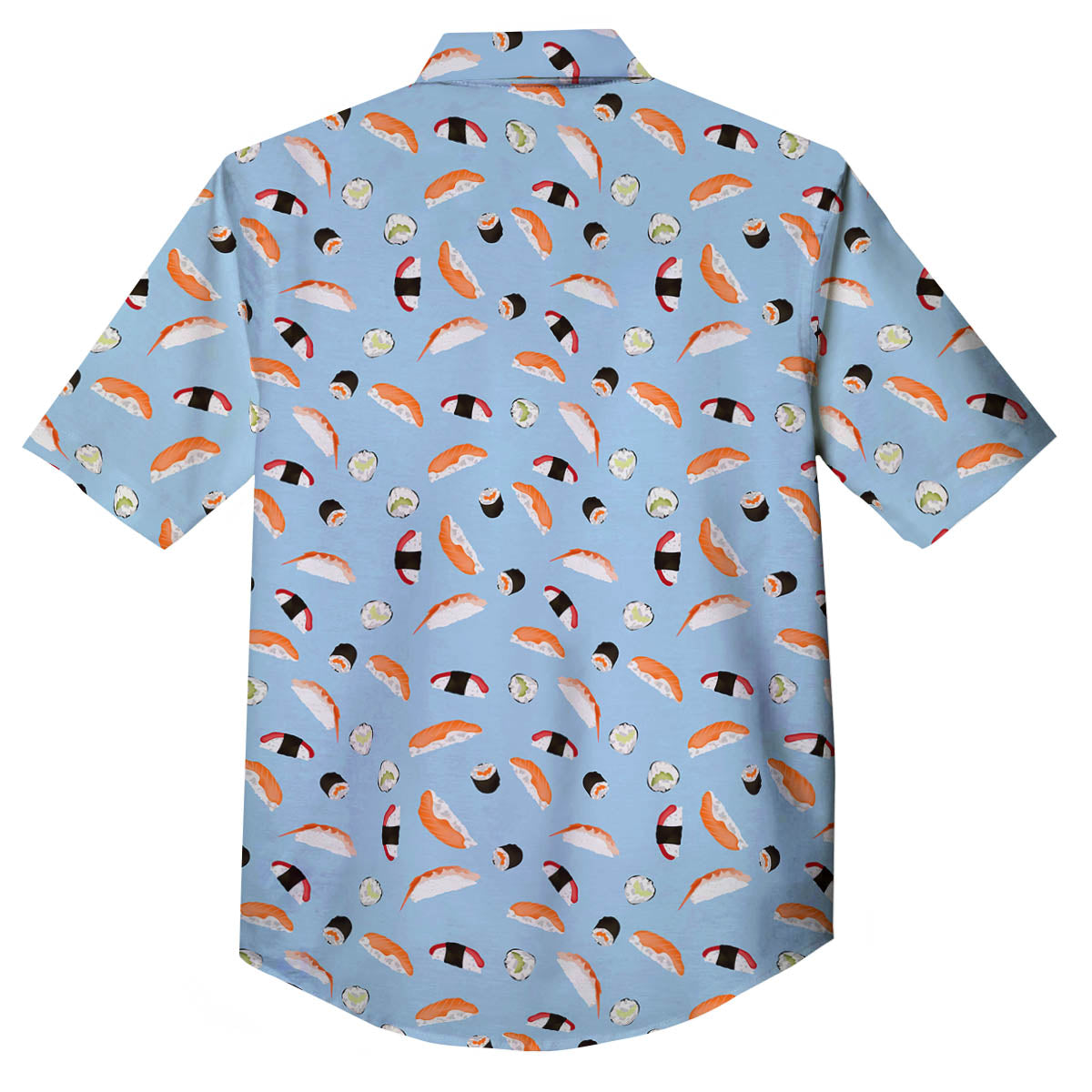 Rolls And Sushi Colorful Print Pattern Button Up Shirt-grizzshop
