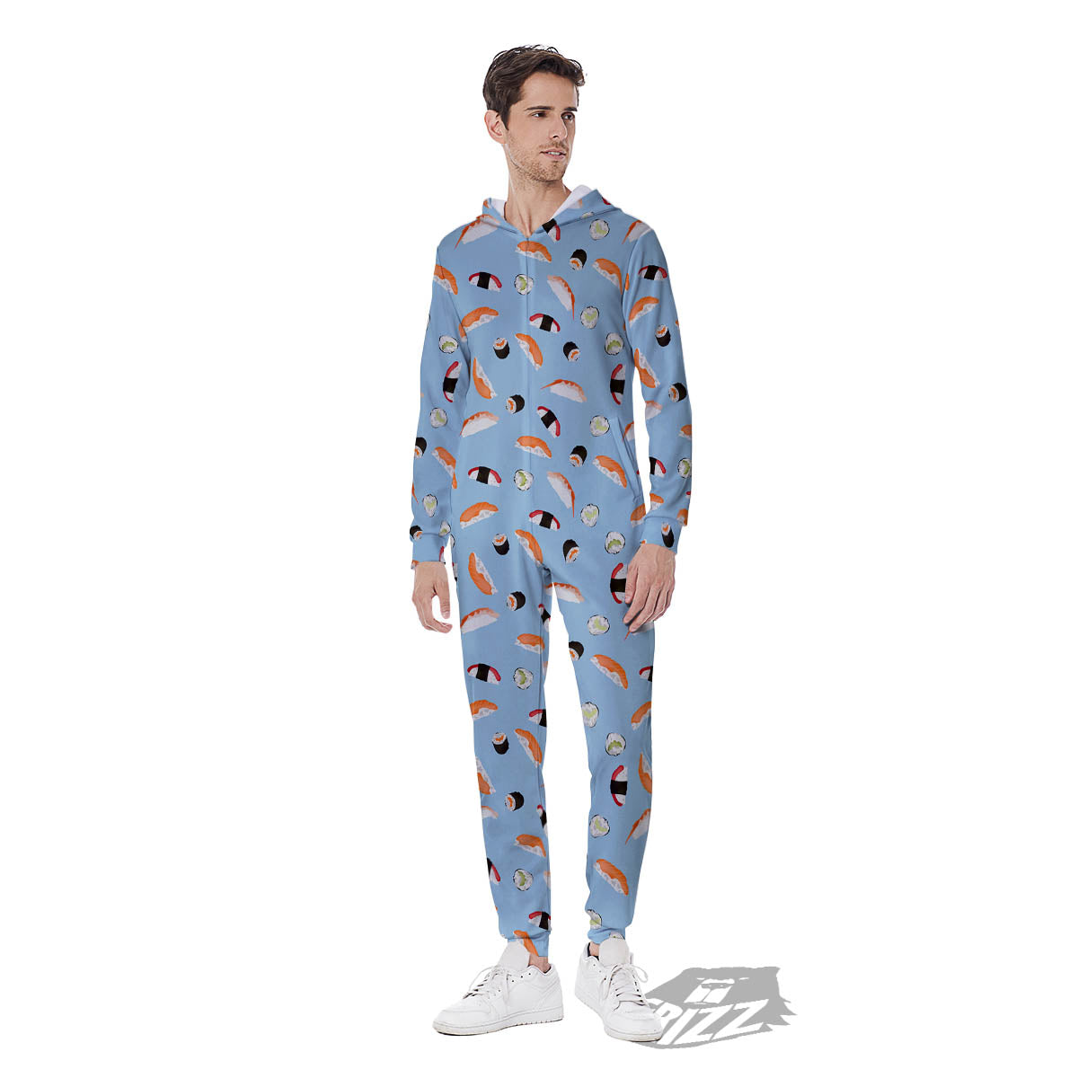 Rolls And Sushi Colorful Print Pattern Men's Jumpsuit-grizzshop