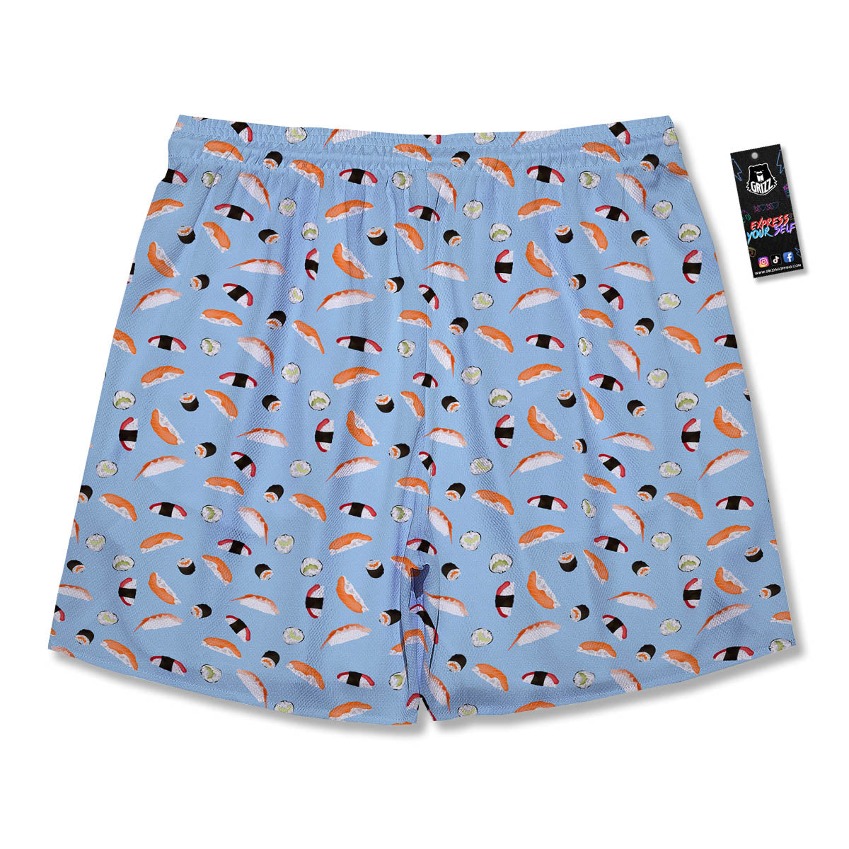 Rolls And Sushi Colorful Print Pattern Men's Running Shorts-grizzshop