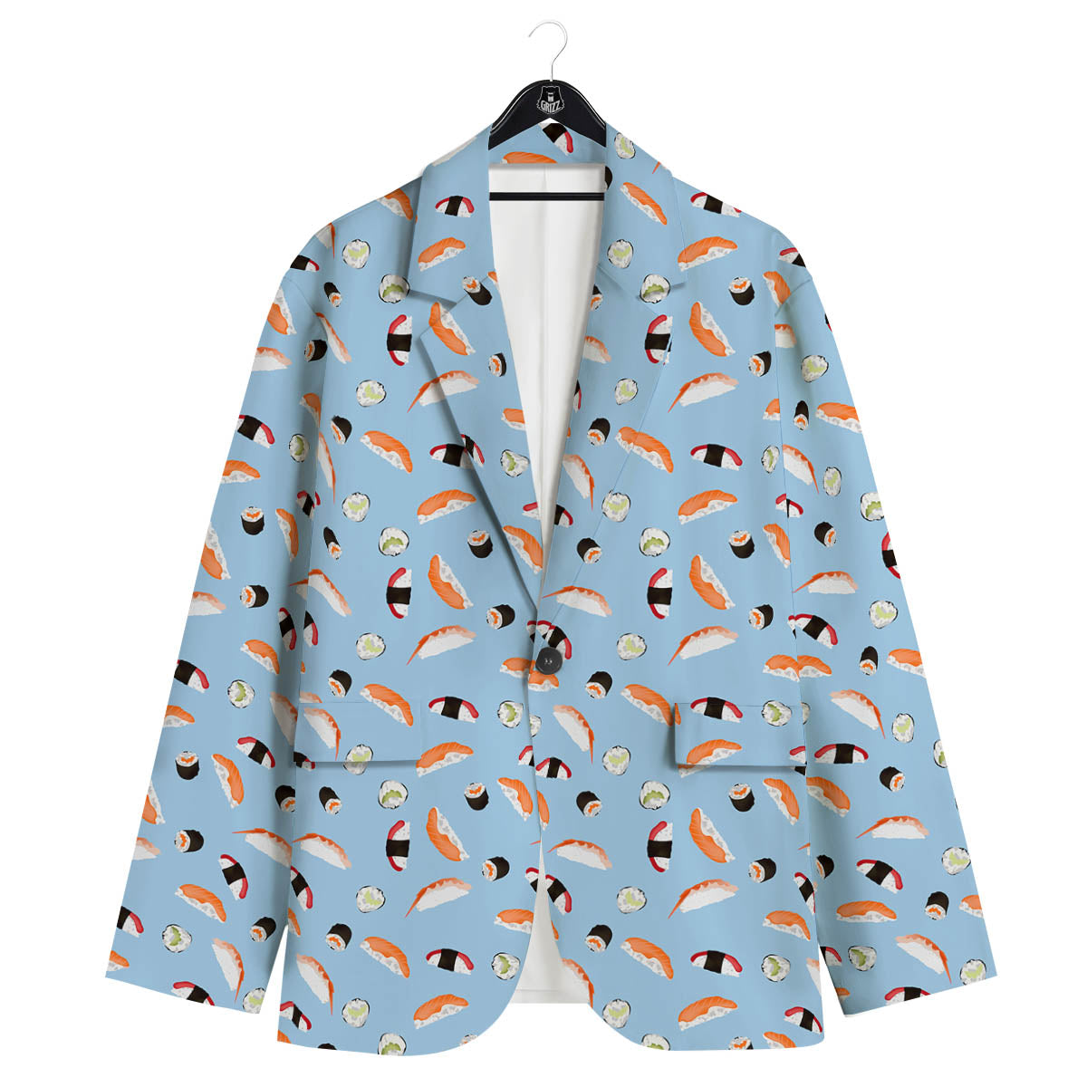 Rolls And Sushi Colorful Print Pattern Men's Sport Coat-grizzshop