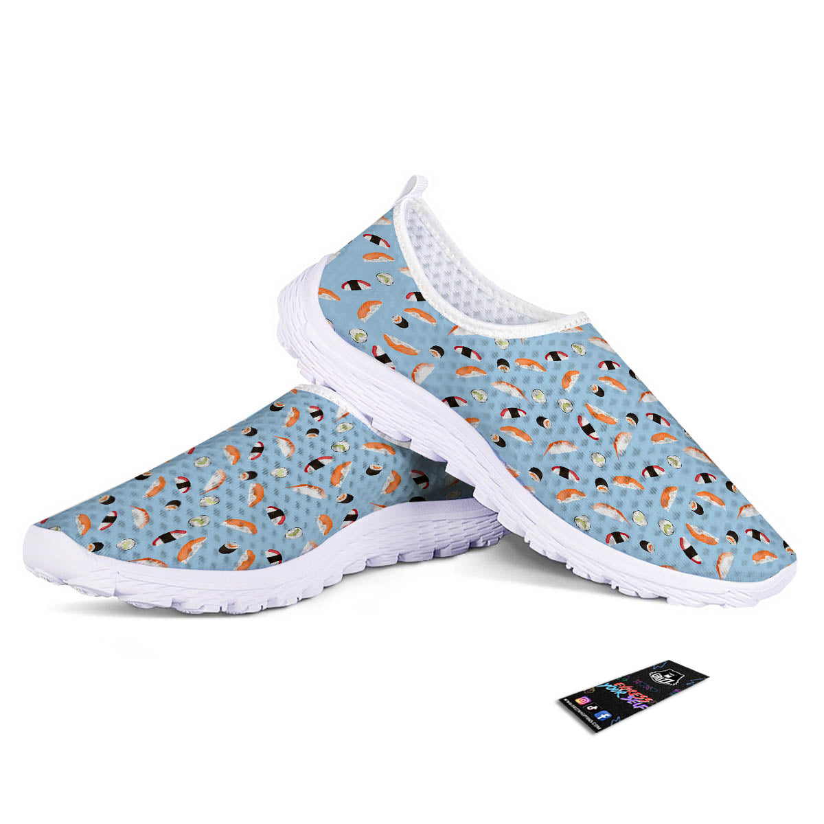 Rolls And Sushi Colorful Print Pattern Nurse Shoes-grizzshop