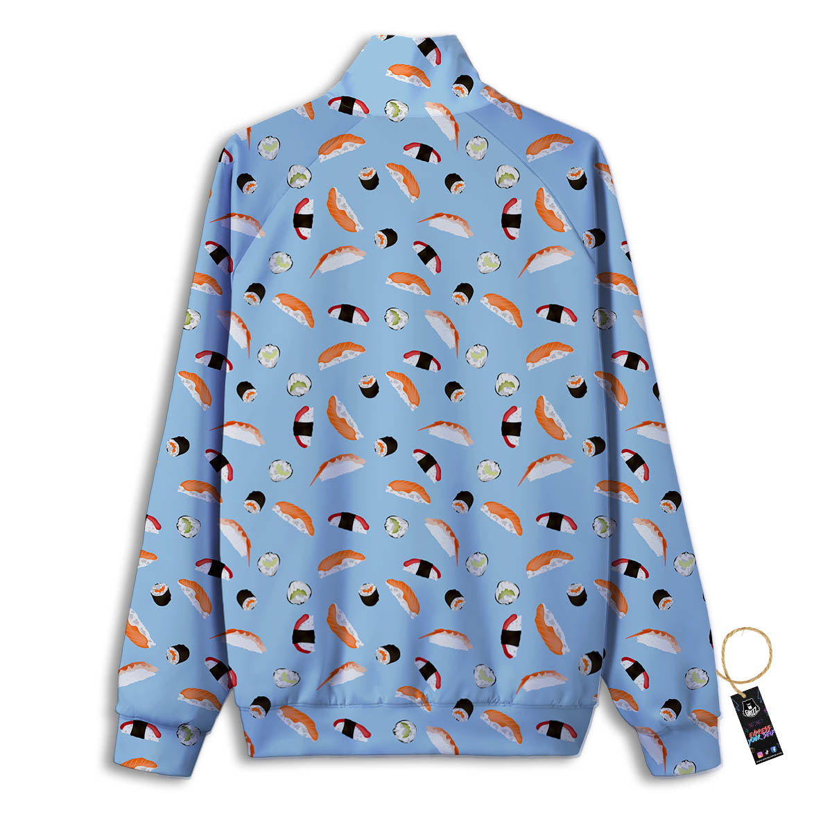 Rolls And Sushi Colorful Print Pattern Track Jacket-grizzshop