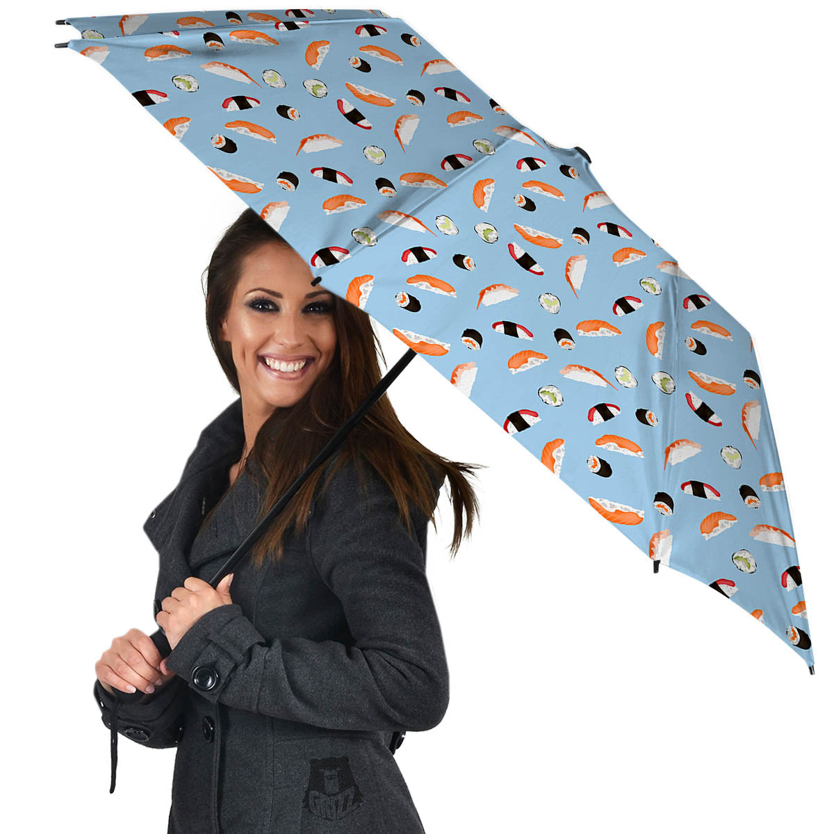 Rolls And Sushi Colorful Print Pattern Umbrella-grizzshop