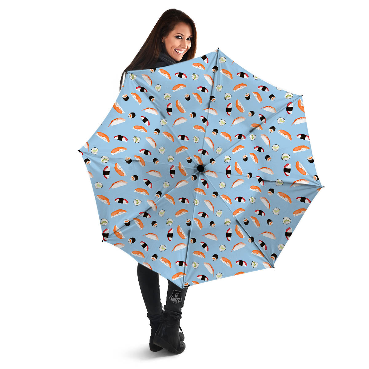 Rolls And Sushi Colorful Print Pattern Umbrella-grizzshop