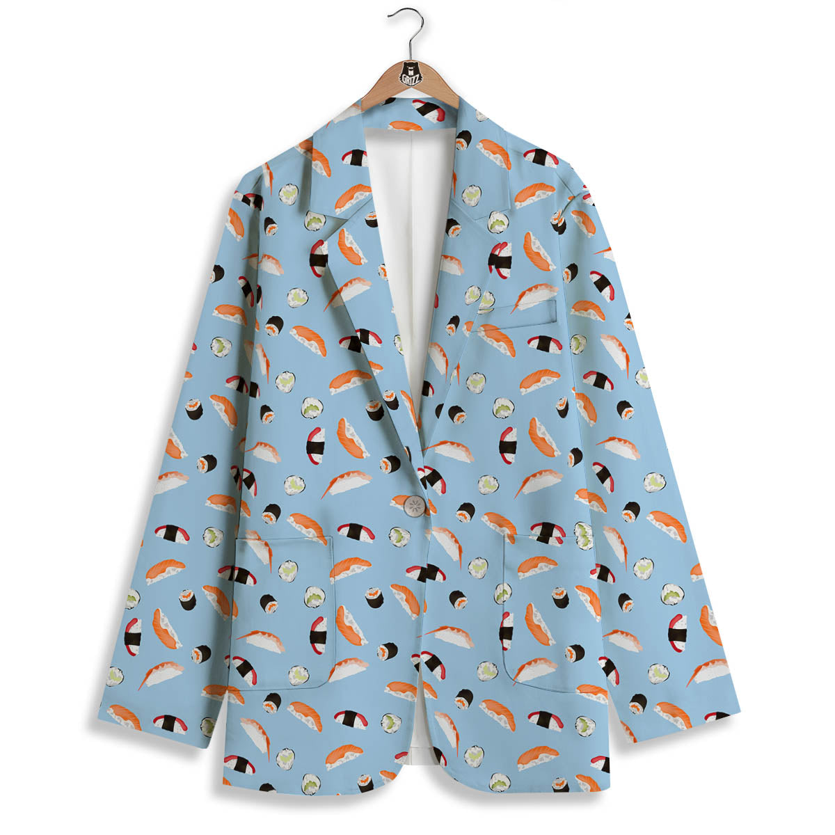 Rolls And Sushi Colorful Print Pattern Women's Blazer-grizzshop