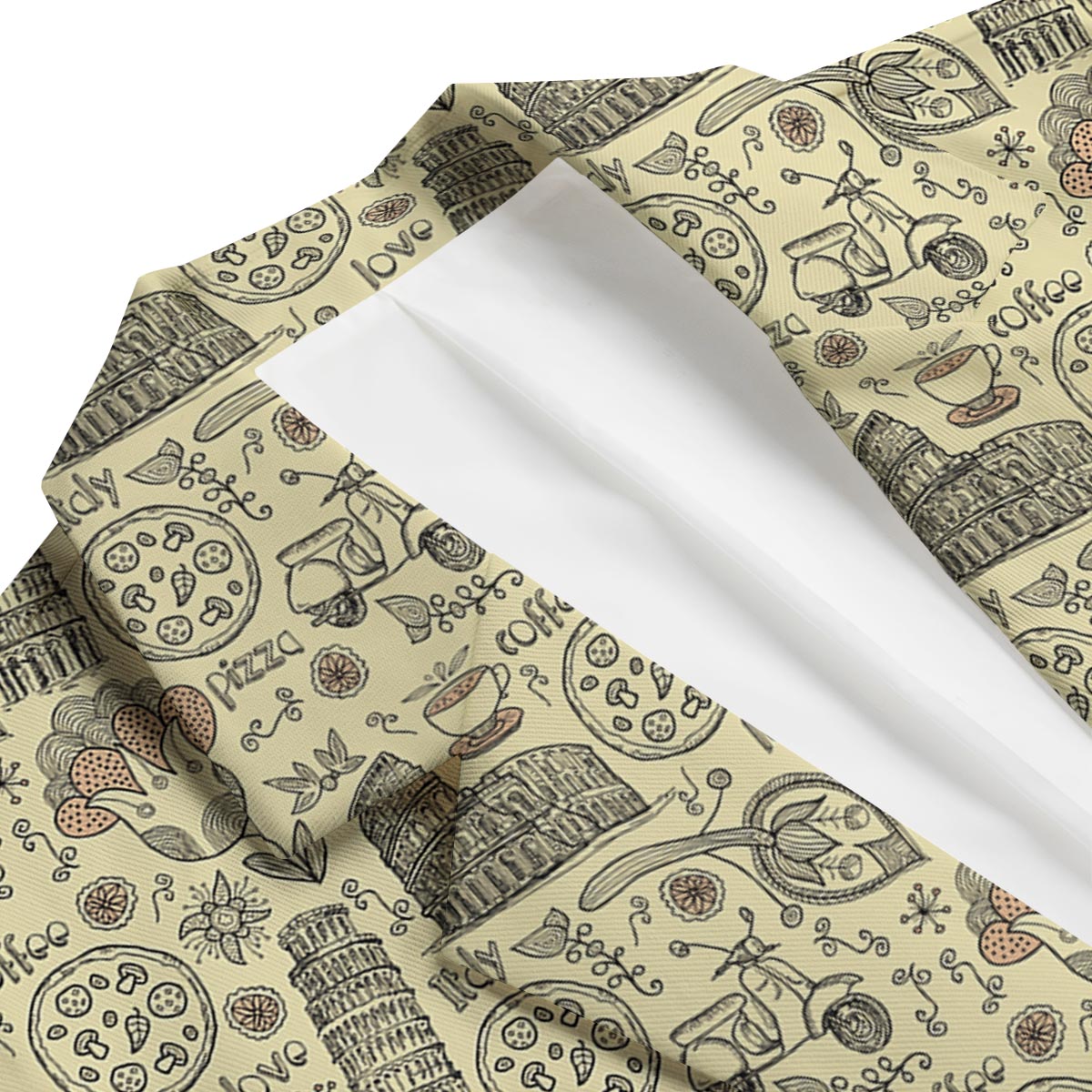 Rome Pattern Print Men's Blazer-grizzshop