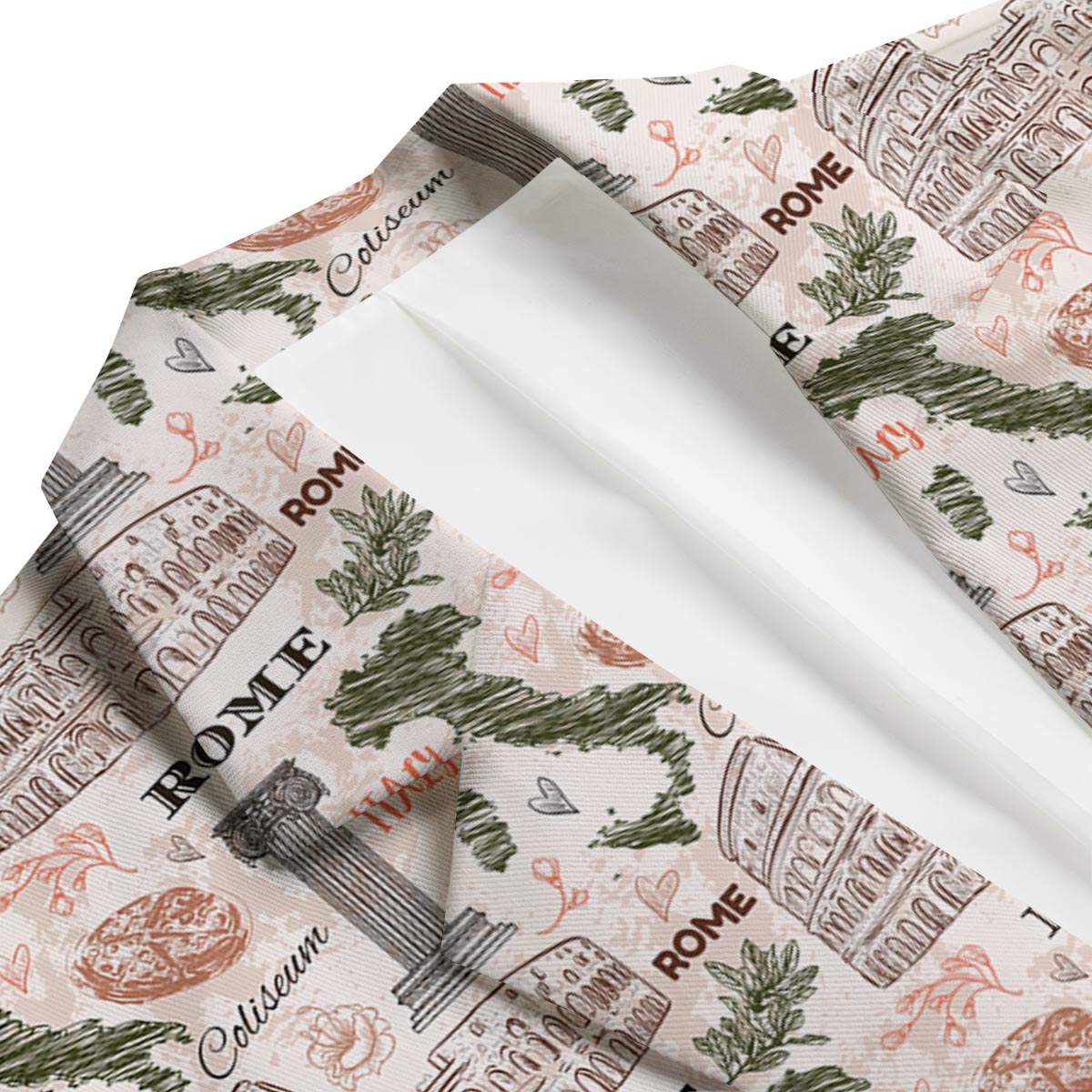 Rome Print Pattern Men's Blazer-grizzshop