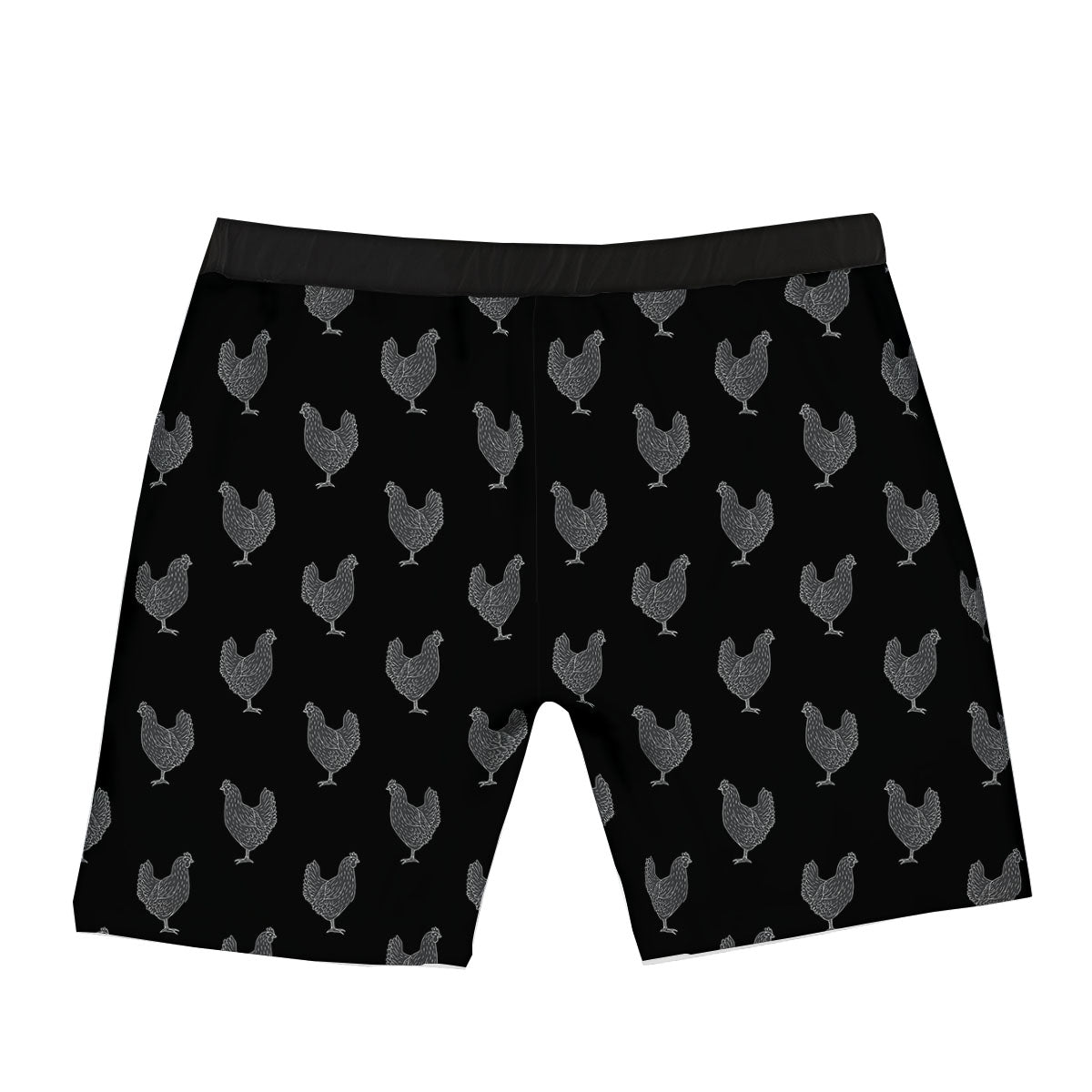 Rooster Black And White Print Pattern Boxer Briefs-grizzshop
