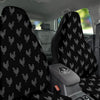 Rooster Black And White Print Pattern Car Seat Covers-grizzshop