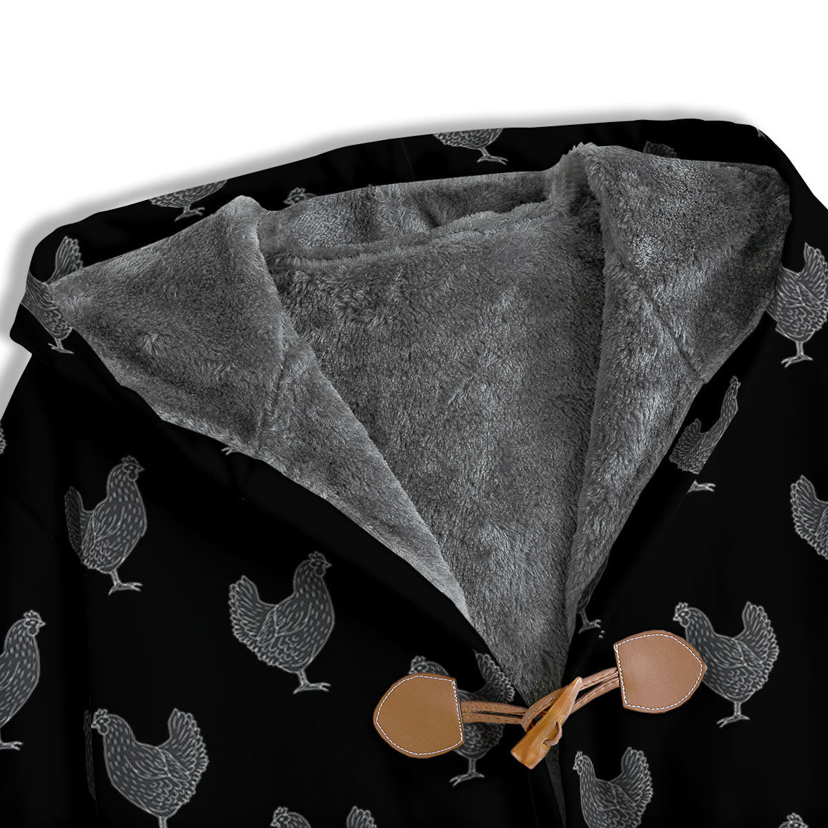 Rooster Black And White Print Pattern Men's Windbreaker Jacket-grizzshop