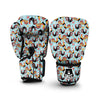 Rooster Blue Pattern Print Boxing Gloves-grizzshop