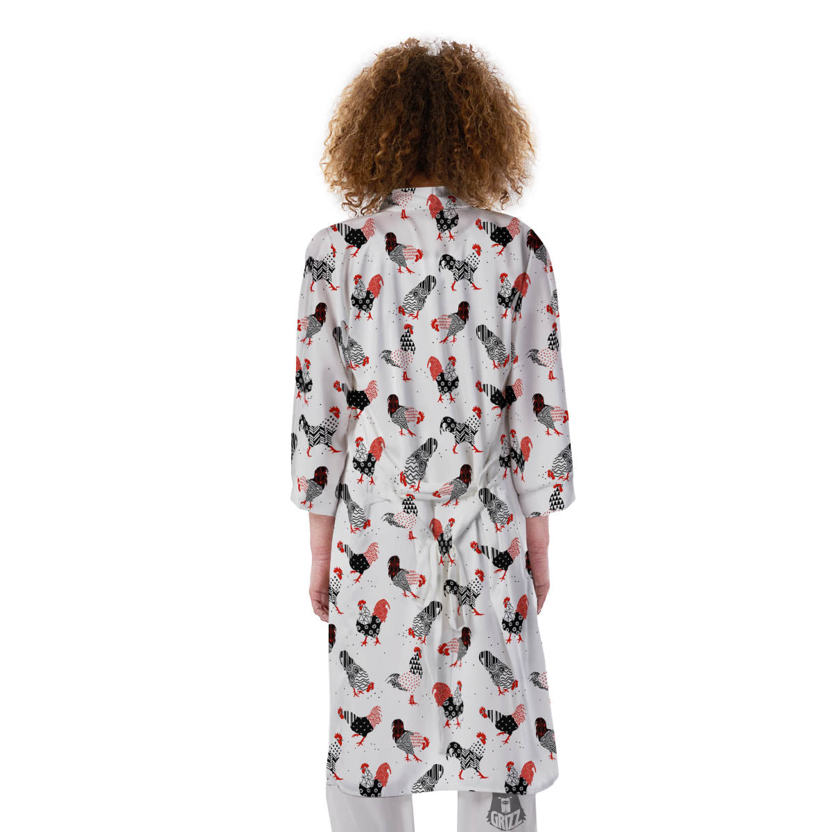 Rooster Chinese Print Pattern Kimono-grizzshop