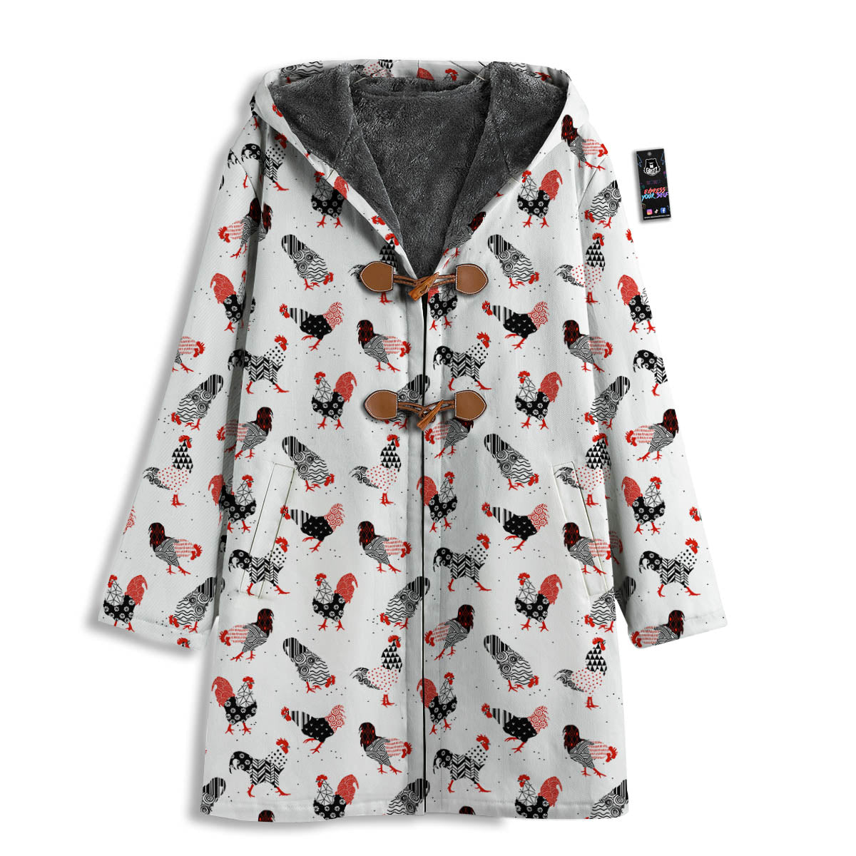 Rooster Chinese Print Pattern Men's Windbreaker Jacket-grizzshop