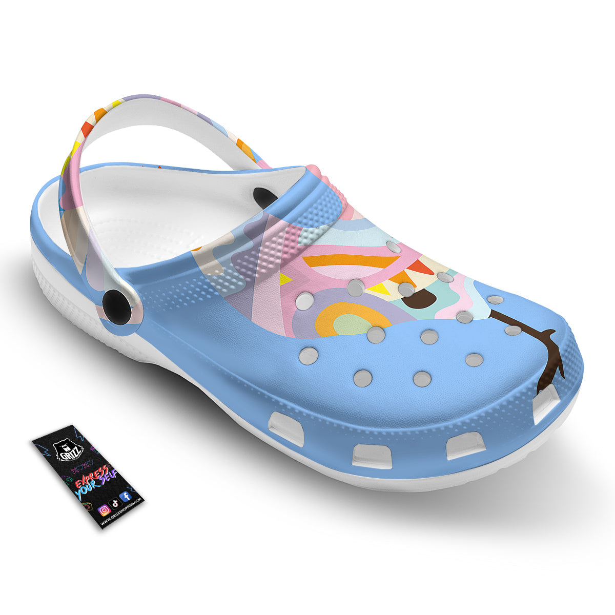 Rooster Colorful Print Clog-grizzshop