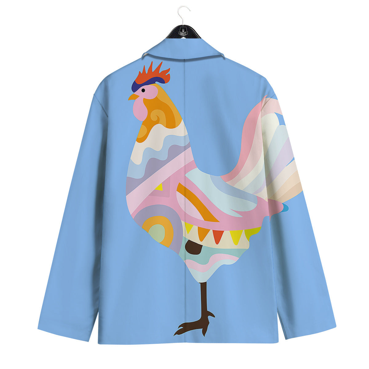 Rooster Colorful Print Men's Sport Coat-grizzshop