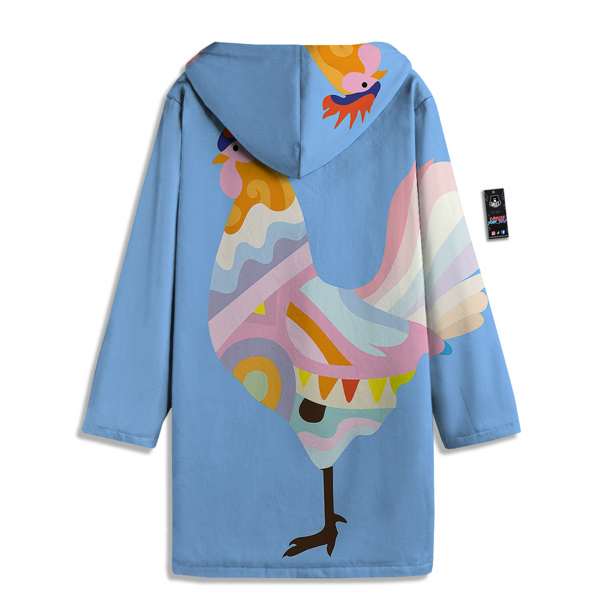 Rooster Colorful Print Men's Windbreaker Jacket-grizzshop