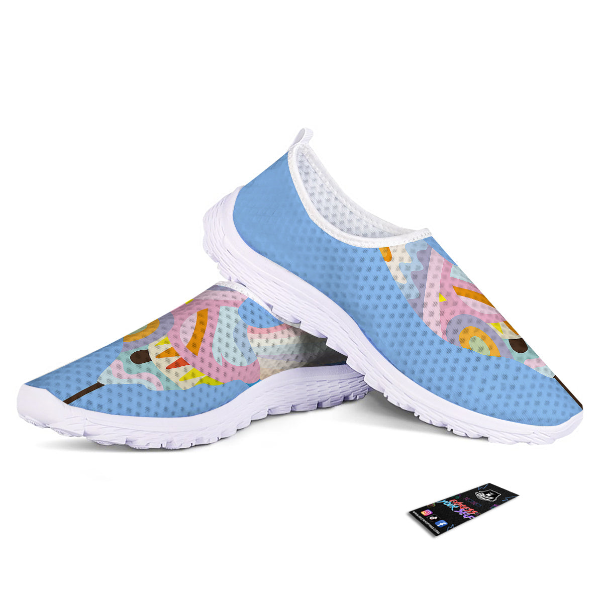 Rooster Colorful Print Nurse Shoes-grizzshop