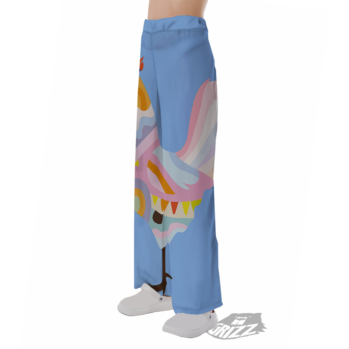 Rooster Colorful Print Pajama Pants-grizzshop