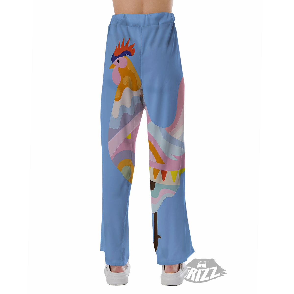 Rooster Colorful Print Pajama Pants-grizzshop