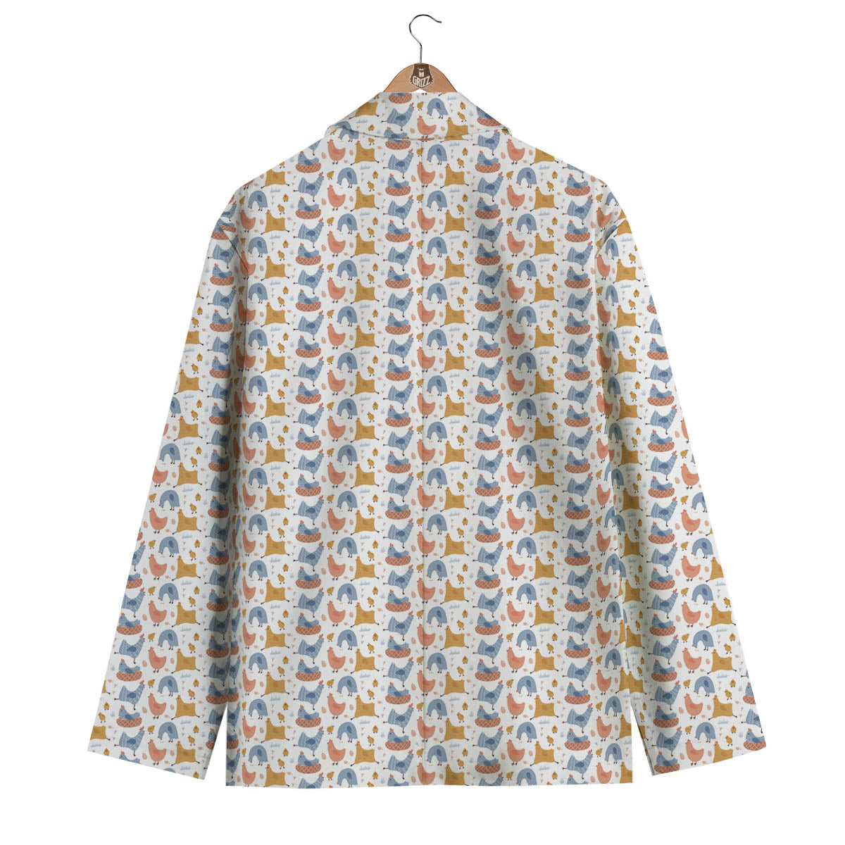 Rooster Colorful Print Pattern Men's Blazer-grizzshop
