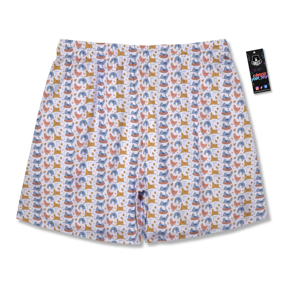 Rooster Colorful Print Pattern Men's Running Shorts-grizzshop