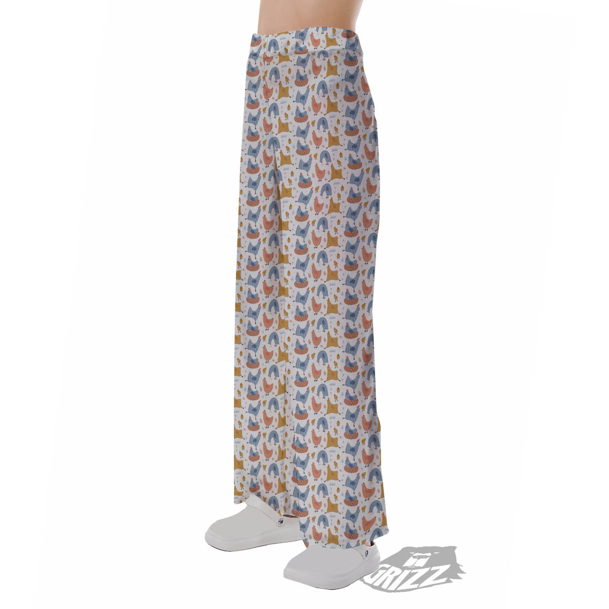 Rooster Colorful Print Pattern Pajama Pants-grizzshop