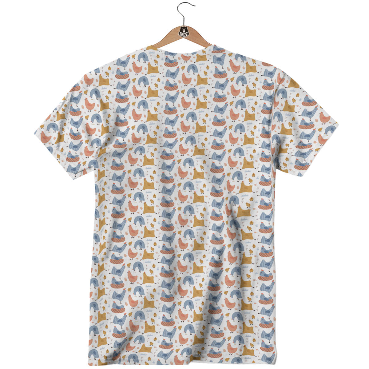 Rooster Colorful Print Pattern T-Shirt-grizzshop
