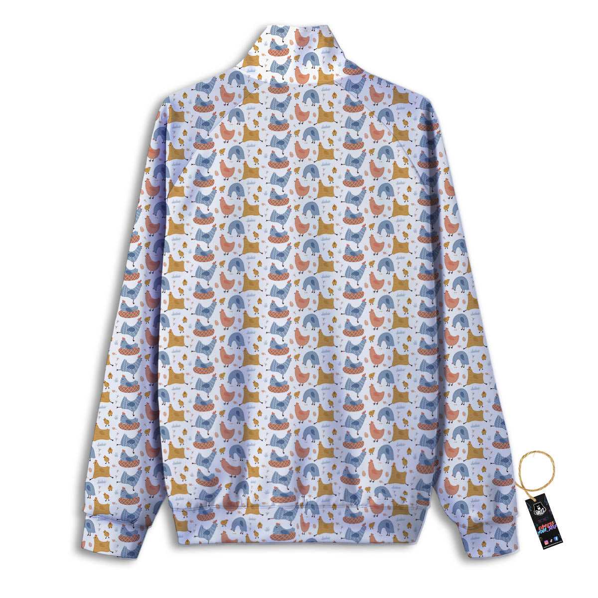 Rooster Colorful Print Pattern Track Jacket-grizzshop