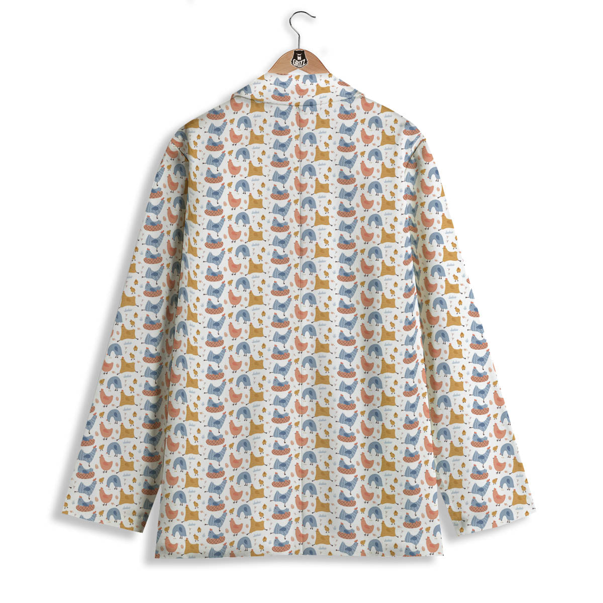Rooster Colorful Print Pattern Women's Blazer-grizzshop