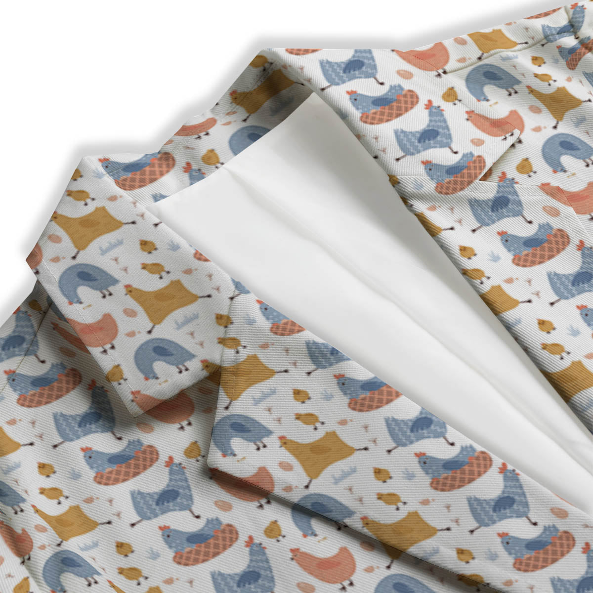 Rooster Colorful Print Pattern Women's Blazer-grizzshop