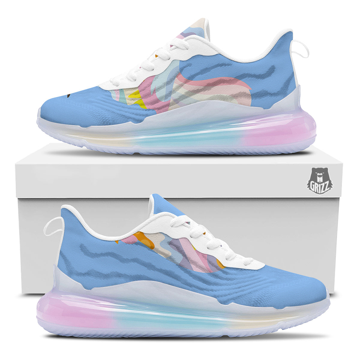 Rooster Colorful Print Running Sneakers-grizzshop