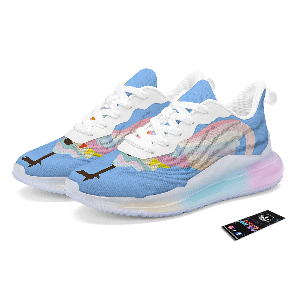 Rooster Colorful Print Running Sneakers-grizzshop