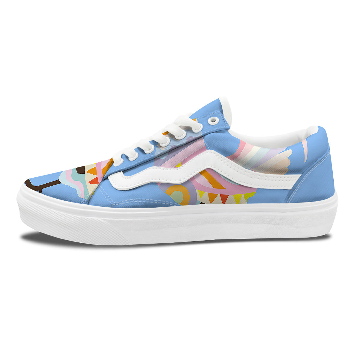 Rooster Colorful Print Skate Shoes-grizzshop