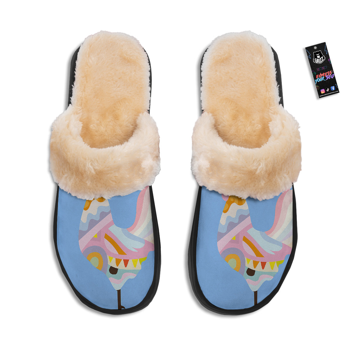 Rooster Colorful Print Slippers-grizzshop