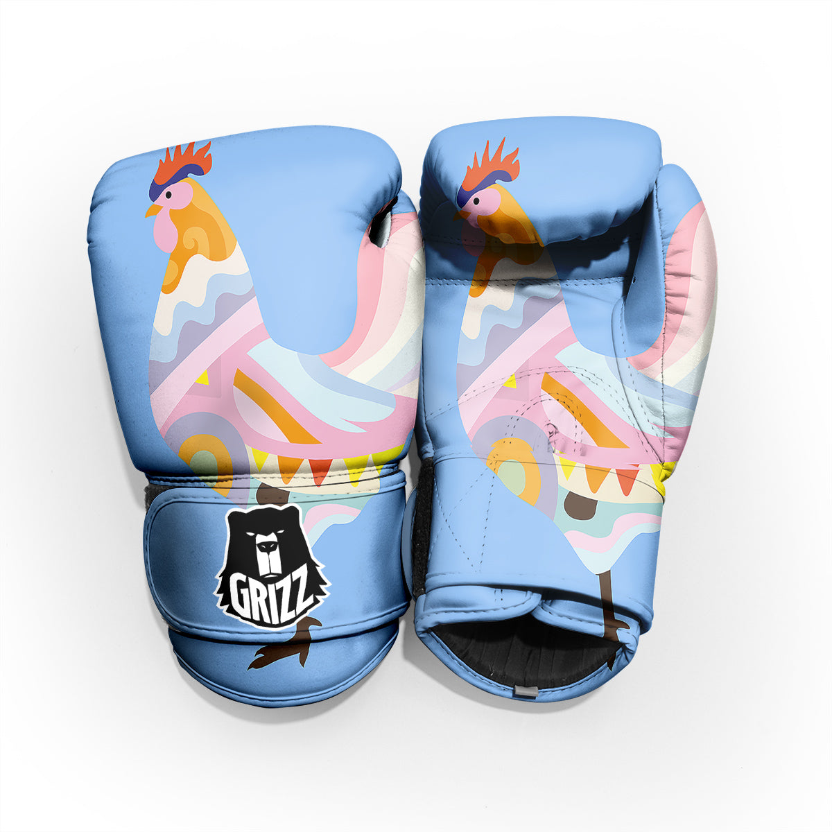 Rooster Colorful Print Pro Boxing Glove