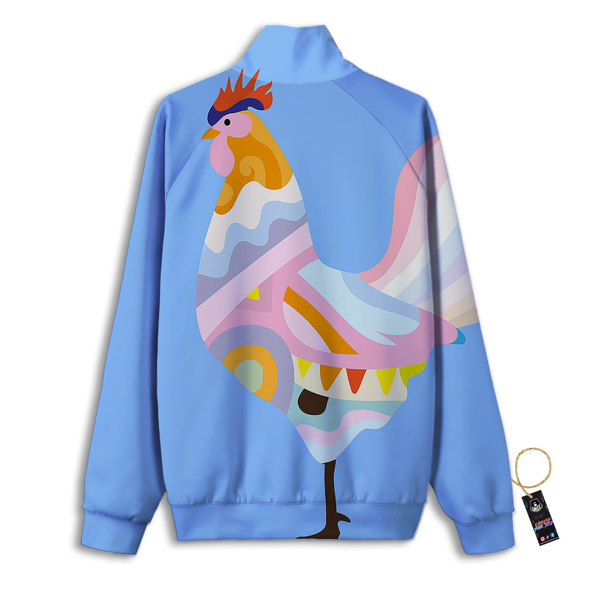 Rooster Colorful Print Track Jacket-grizzshop