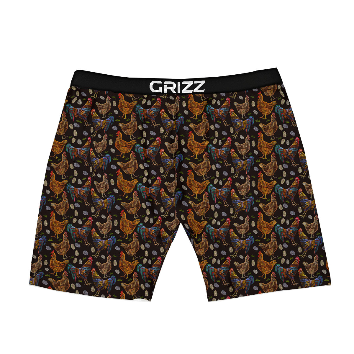 Rooster Embroidery Print Pattern Boxer Briefs-grizzshop
