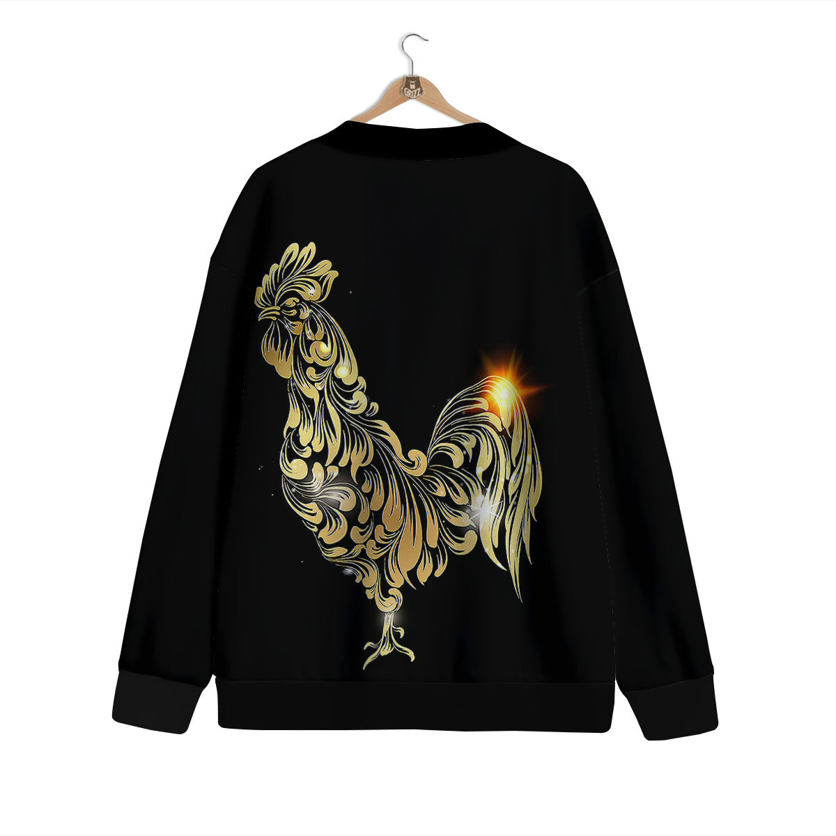 Rooster Golden Print Cardigan-grizzshop