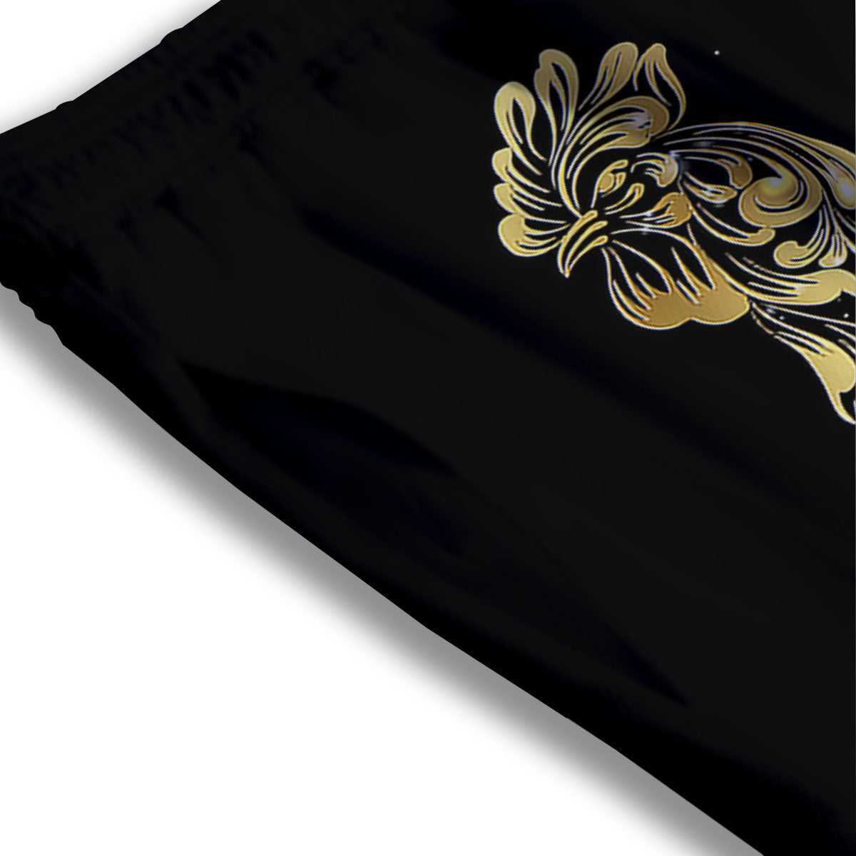 Rooster Golden Print Mesh Shorts