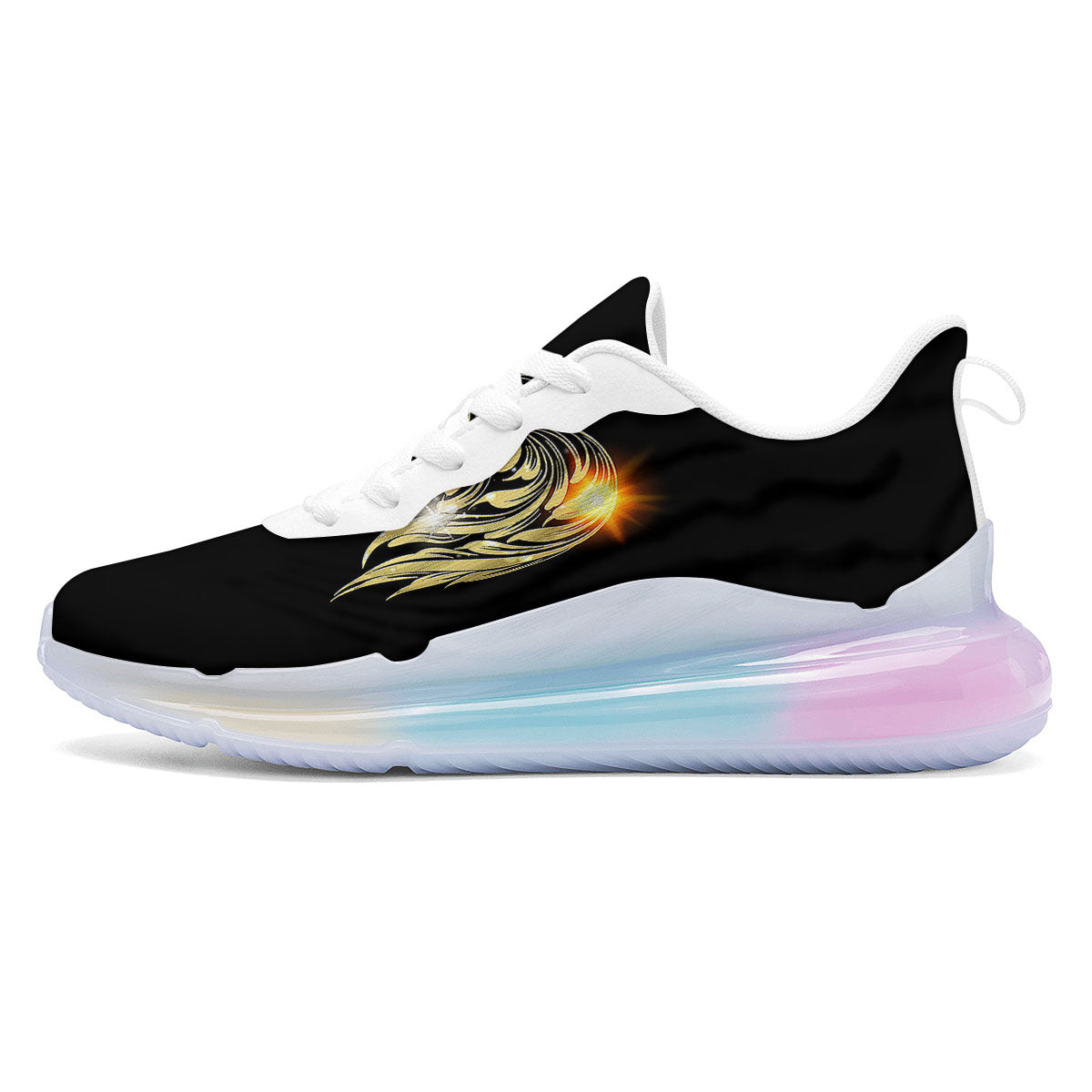 Rooster Golden Print Running Sneakers-grizzshop