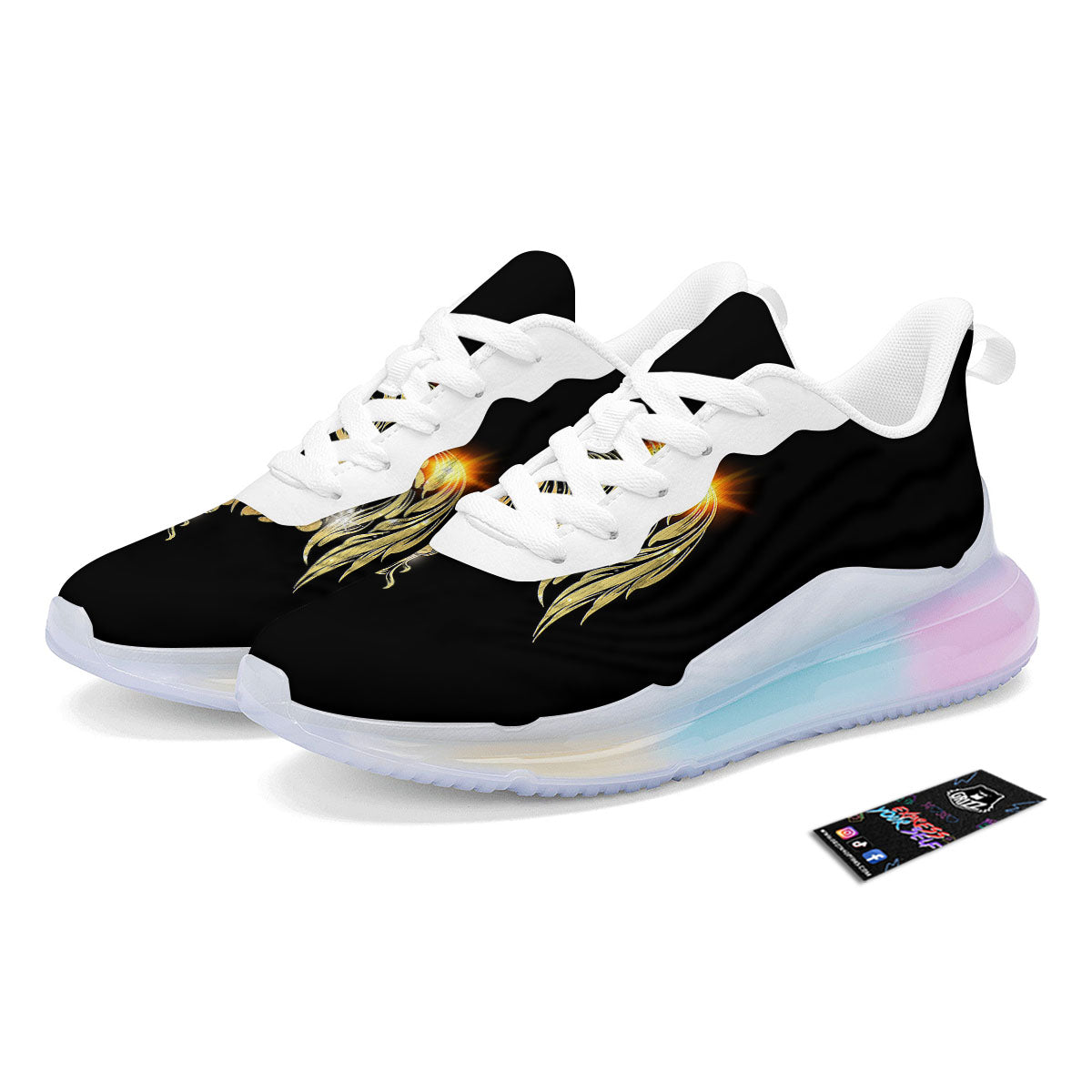 Rooster Golden Print Running Sneakers-grizzshop